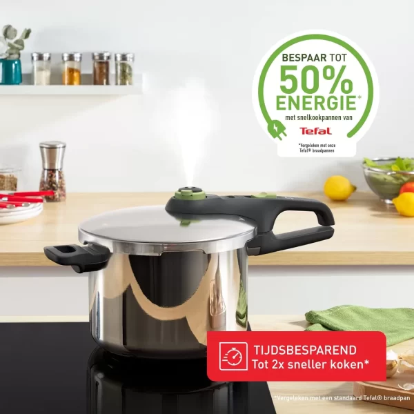 Tefal Secure 5 Neo Pressure Cooker, 6 Litre, Stainless Steel, P2530752, Silver - Image 6