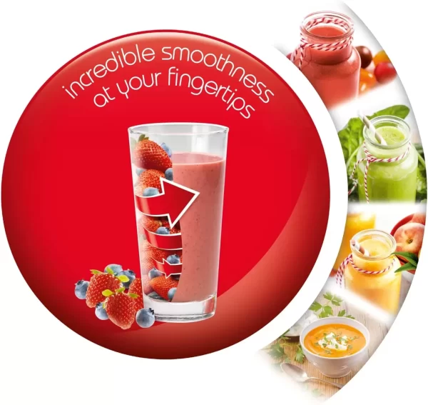Moulinex Blender LM815D27, Perfect Mix 2L Glass Jug, Thermo Resistant, Powelix Blades, 1200W. - Image 2