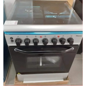 Hisense Cooker 3-Gas Burners And 1-Electric Plate 60x60cm HF631GEES, Electric Oven & Grill, Auto Ignition, Flame Failure Protection.