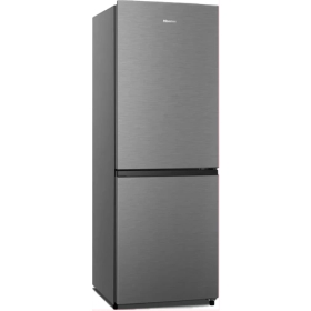 Hisense 231L Fridge, 2-Door Bottom Freezer Refrigerator, Energy Class A+, Reversible Door, LED Lighting, Mechanical Defrost, Silver, RB231D4S.