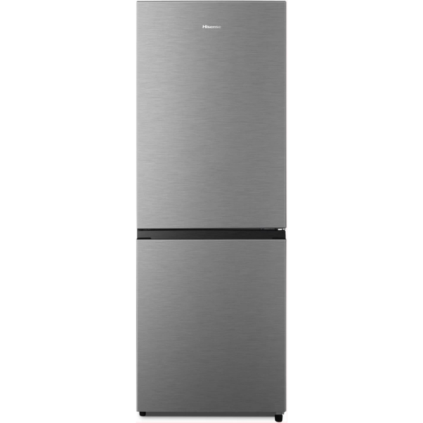 Hisense 290L 2-Door Bottom Freezer Refrigerator, Energy Class A+, Reversible Door, LED Lighting, Mechanical Defrost, Silver, RB290D4S.