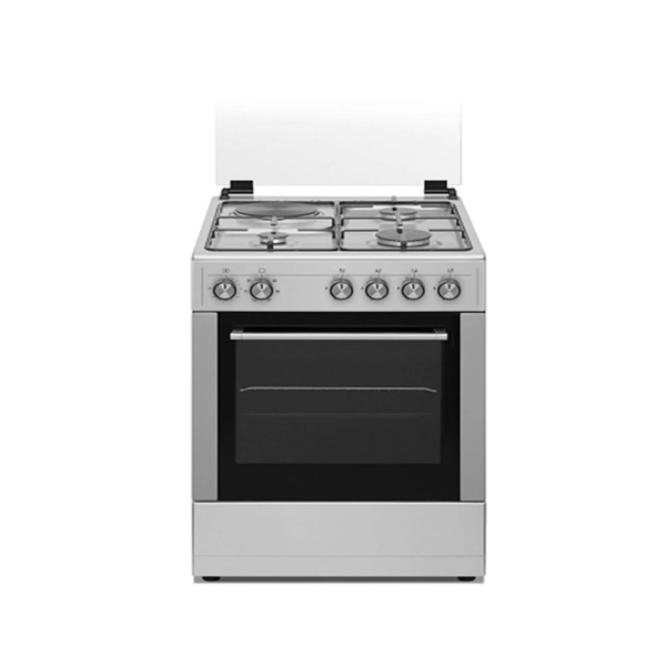Venus Cooker VC5531 3 Gas Burners, 1 Electric Plate 50x50cm; Auto Ignition, Grill, Electric Oven – Silver