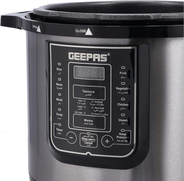 Geepas 12L Digital Multicooker, Electric Pressure Cooker GMC35030 - Image 3