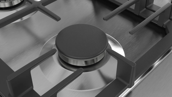 Bosch Series 4 PCP6A5B90 60cm Gas Hob with 4 Gas Burners - Stainless Steel - Image 4