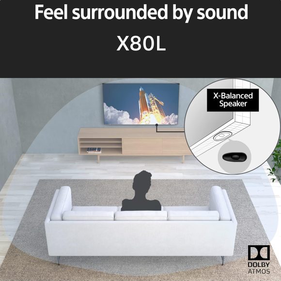 Sony 65 Inch LED UHD 4K Smart Android Google TV | X80L Series | HDR | X-Reality Pro | Apple AirPlay | KD65X80L - Image 10